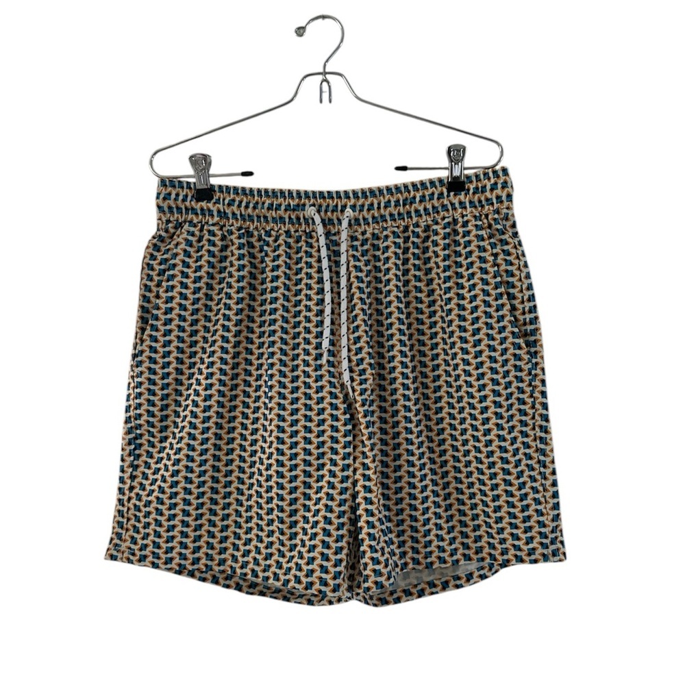 George Geometric Print Swim Trunks Like New sz M